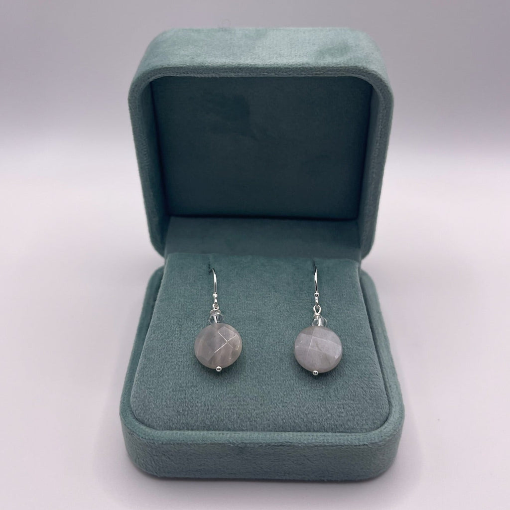 Silver Moon Labradorite Earrings