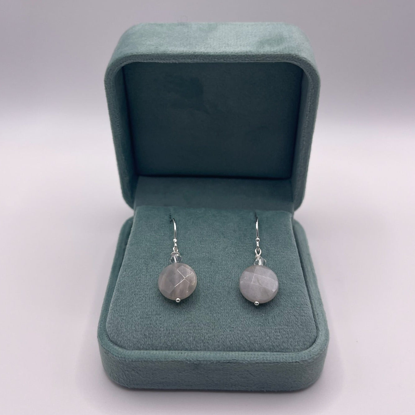 Silver Moon Labradorite Earrings