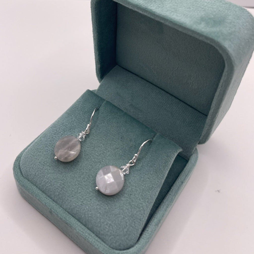 Silver Moon Labradorite Earrings