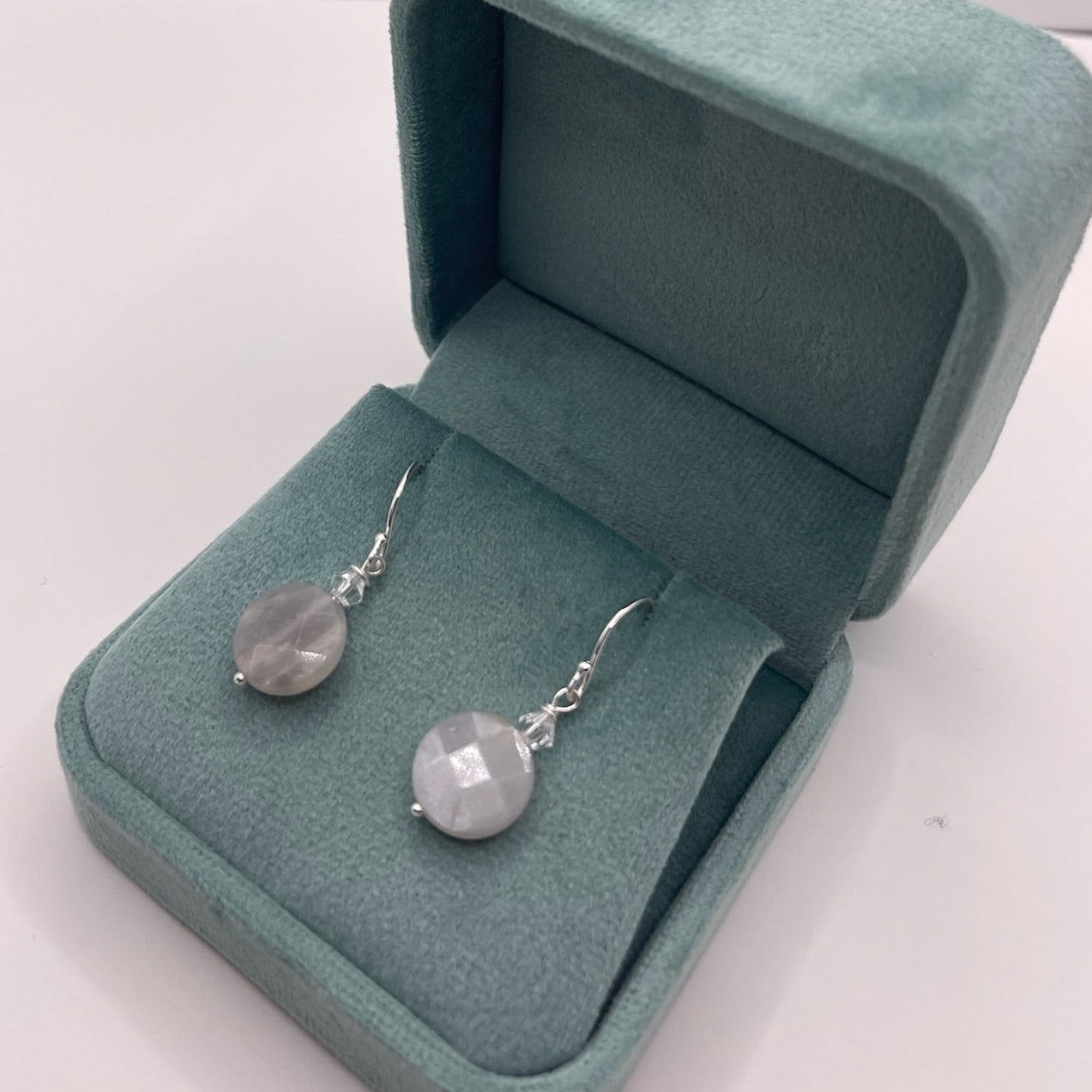 Silver Moon Labradorite Earrings