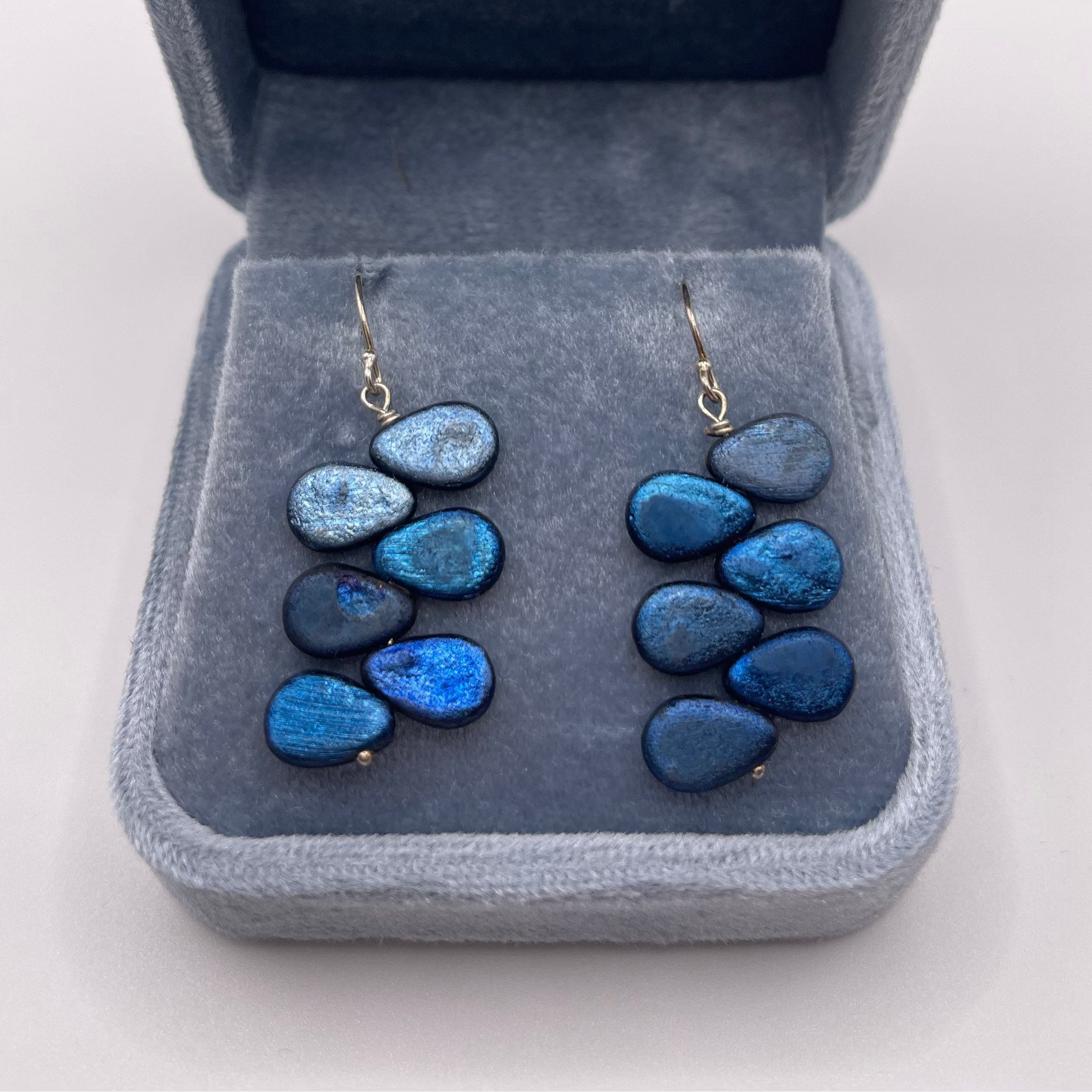 Midnight Blue Wisteria Earrings