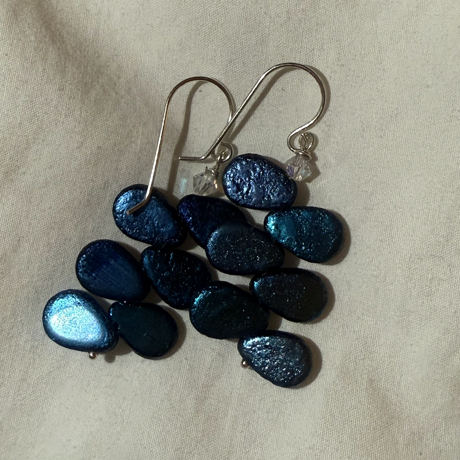 Midnight Blue Wisteria Earrings