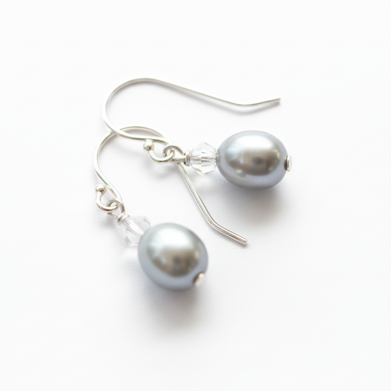 Moonlit Pearl Drop Earrings